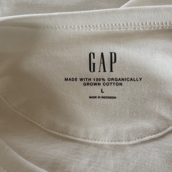 NWT GAP Organic Cotton VintageSoft Heavyweight Crop T-Shirt -White - L - Picture 6 of 6